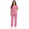 Komplet medyczny damski klasyczny brudny róż casual premium roz. 3XL